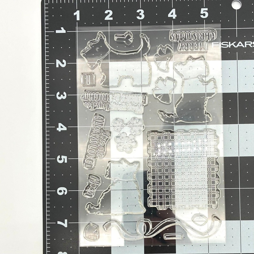 Stampin Up Christmas Scottie Stamp Set and Scottie Dog Paper Punch Bow - Picture 3 of 11